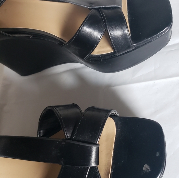 Women's high heel shoes wedges Nine West size 10 - Picture 4 of 6